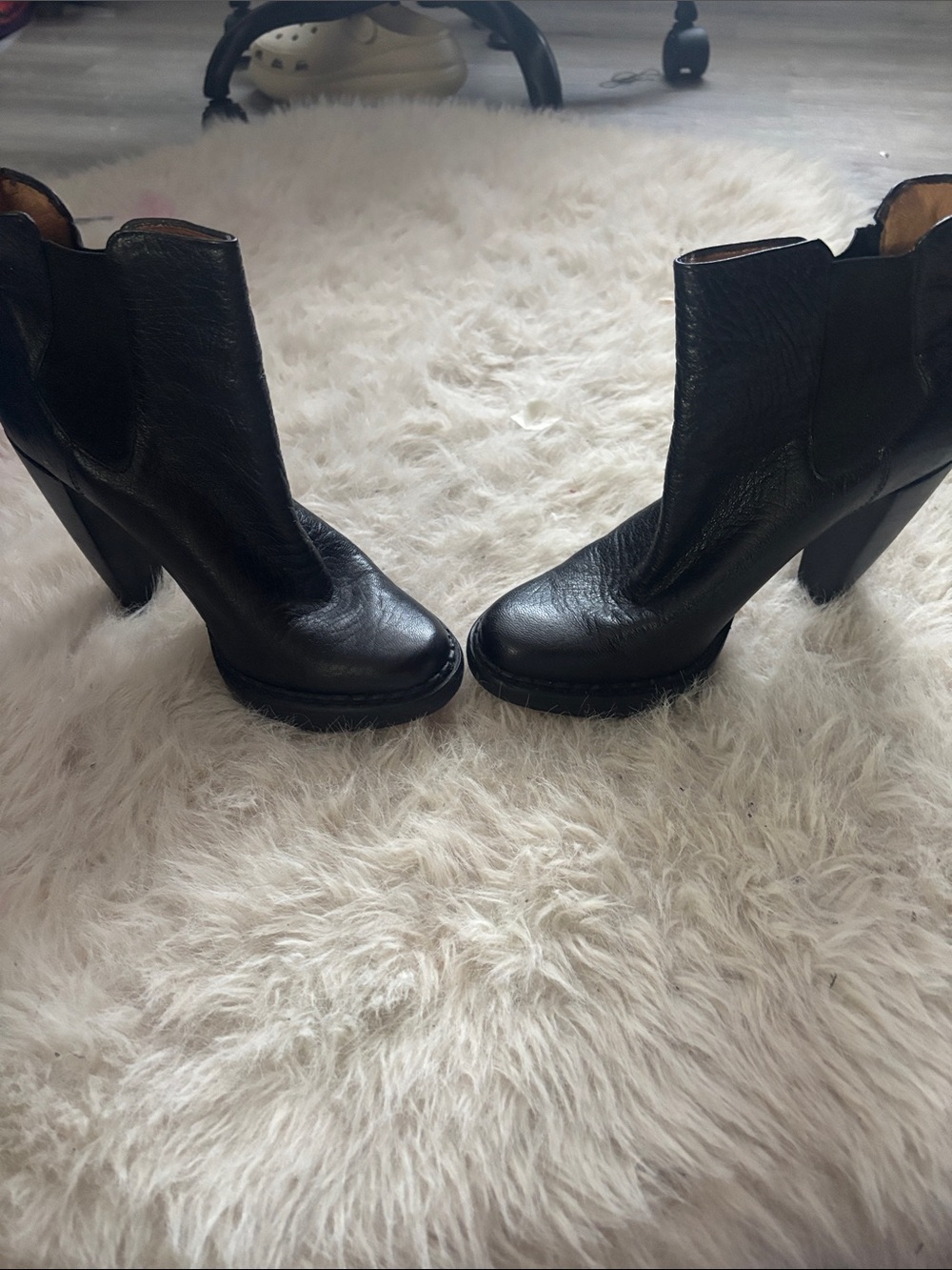 Michael Kors Women's Black Leather High-Heel Ankle Boots